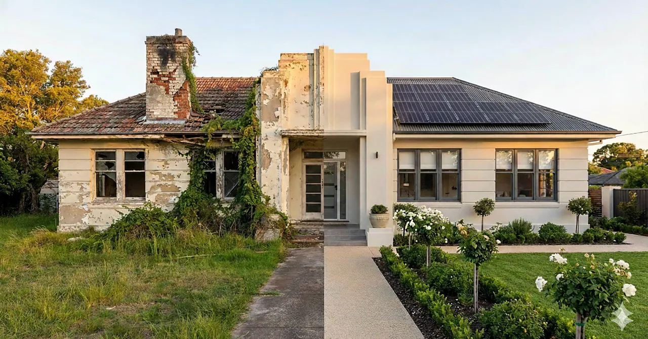 Intérieur résidentiel rénové avec coordination de chantier